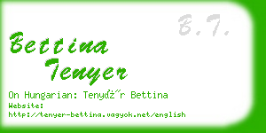 bettina tenyer business card